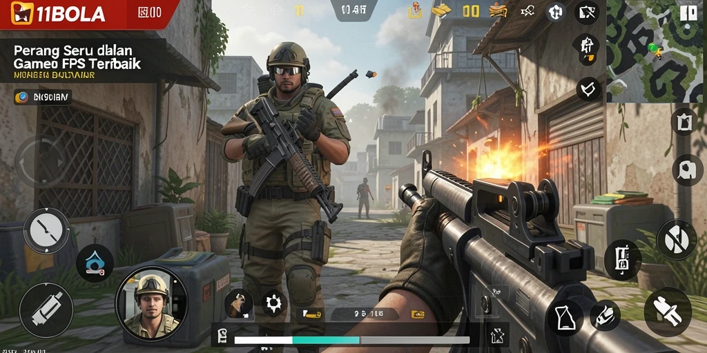 Screenshot gameplay 11BOLA yang menunjukkan aksi pertempuran mendebarkan.