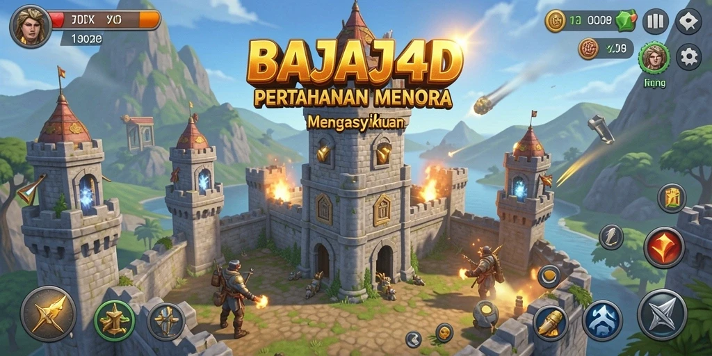 Tangkapan layar BAJAJ4D menampilkan serangan menara yang epik.