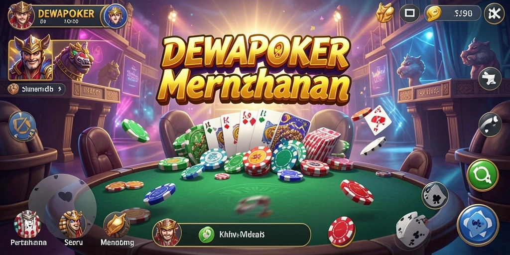 Screenshot menunjukkan aksi seru dalam game Tower Defense DEWAPOKER.