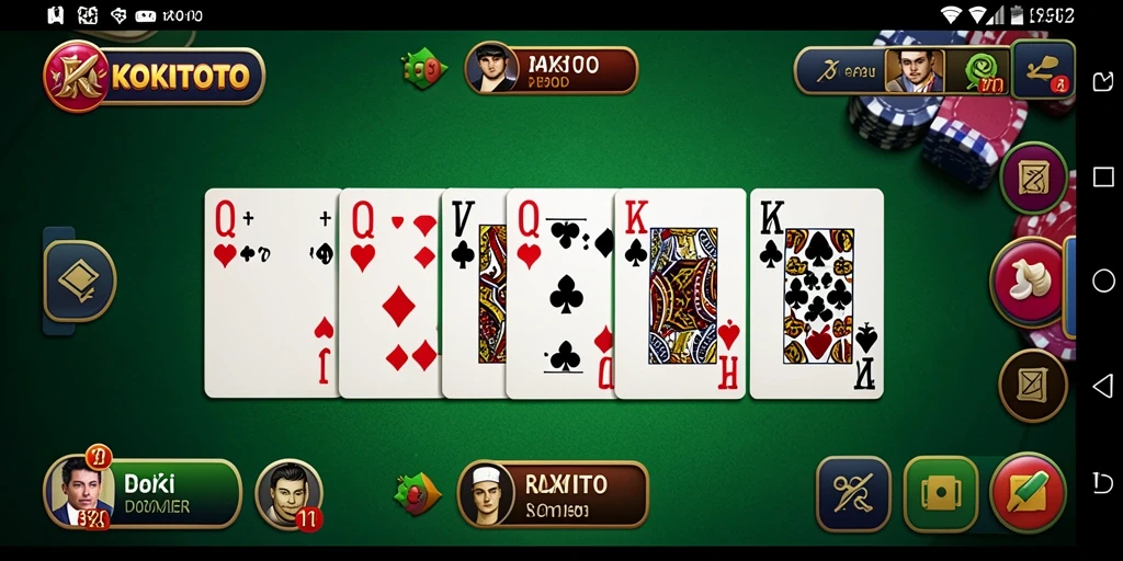 Tampilan gameplay menegangkan dalam KOKITOTO yang penuh strategi.