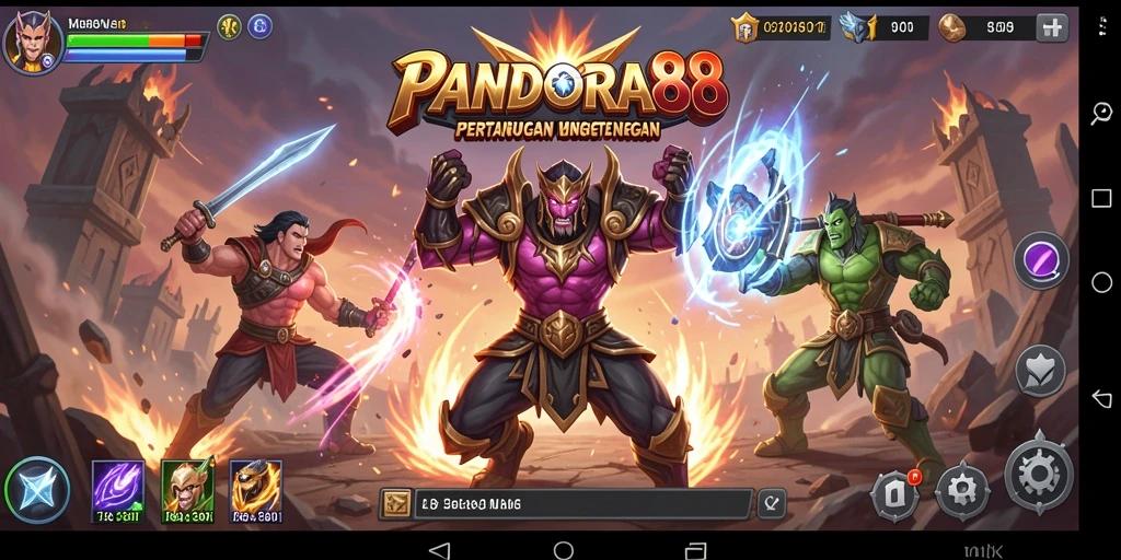 Gameplay seru dan menegangkan di PANDORA88 saat pertarungan berlangsung.
